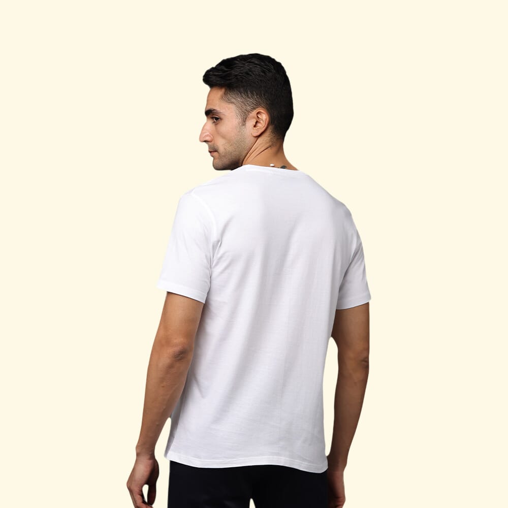 Greys&Blues Pima Round Neck T-Shirt-White